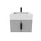 Castello Usa Nile 24-inch Gray Vanity Set with White Top and Black Handles CB-MC-24G-BL-2053-WH - alternate 6